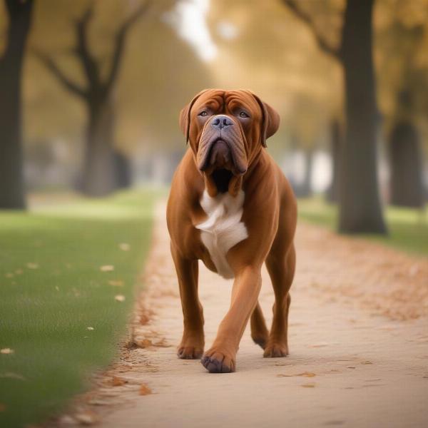 French Mastiff on a Walk