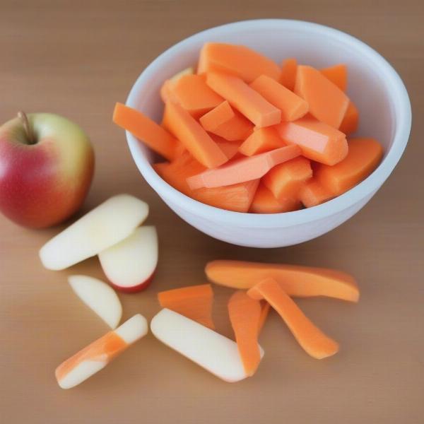 Frozen Carrot and Apple Dog Treats