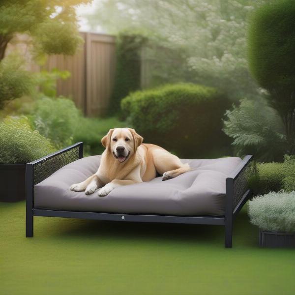 Outdoor dog bed for a large dog