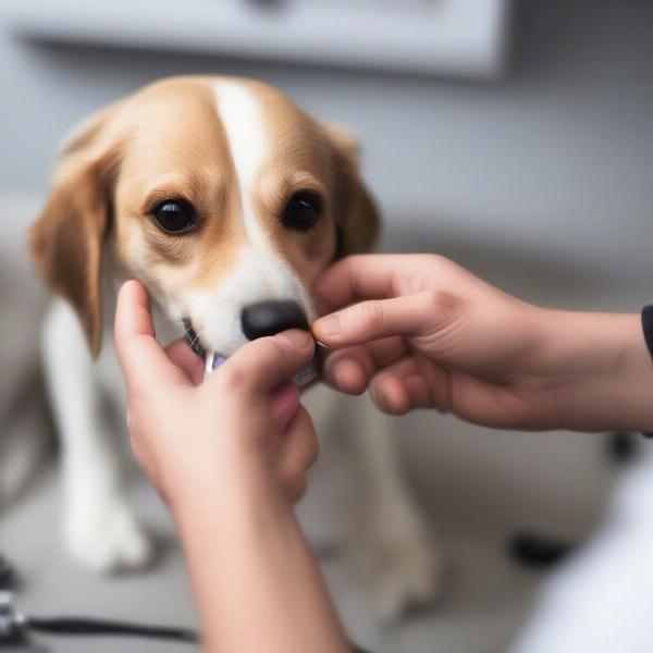 Giving medication to a dog