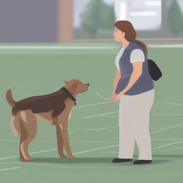 Dog participating in good citizen dog training