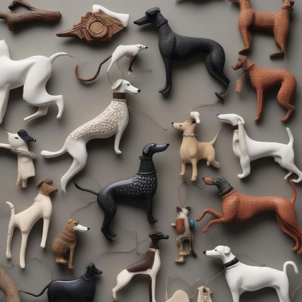 Greyhound Dog Ornament Materials