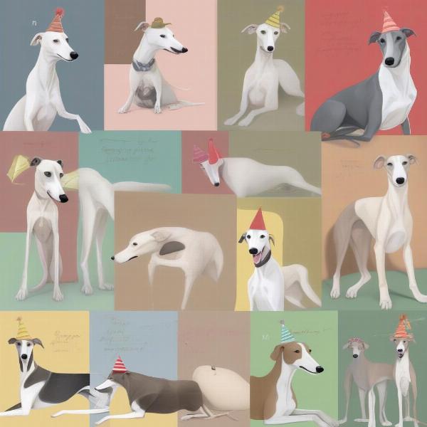 Greyhound's Unique Characteristics on Birthday Cards