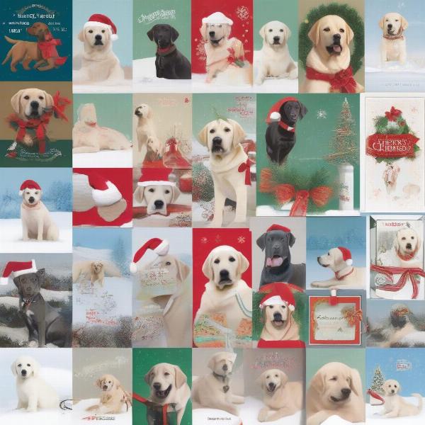 Guide dog Christmas card designs