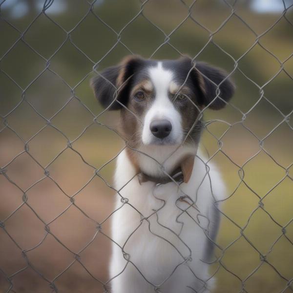 Wire fencing for dogs