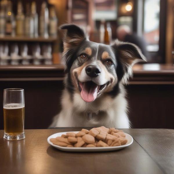 Happy dog at a Wirral pub