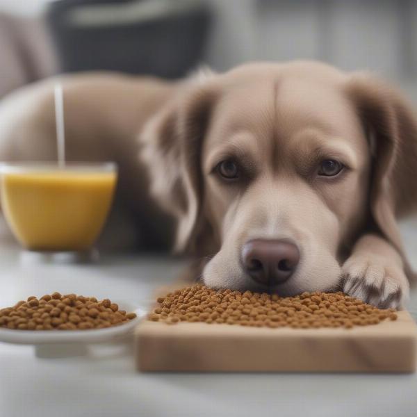 A Healthy Dog Enjoying Cold Pressed Food