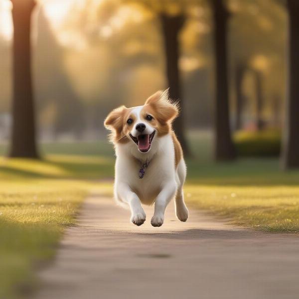 Healthy Vaccinated Dog Playing