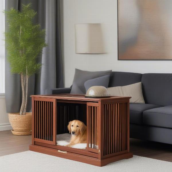 Luxury Wooden Dog Crate