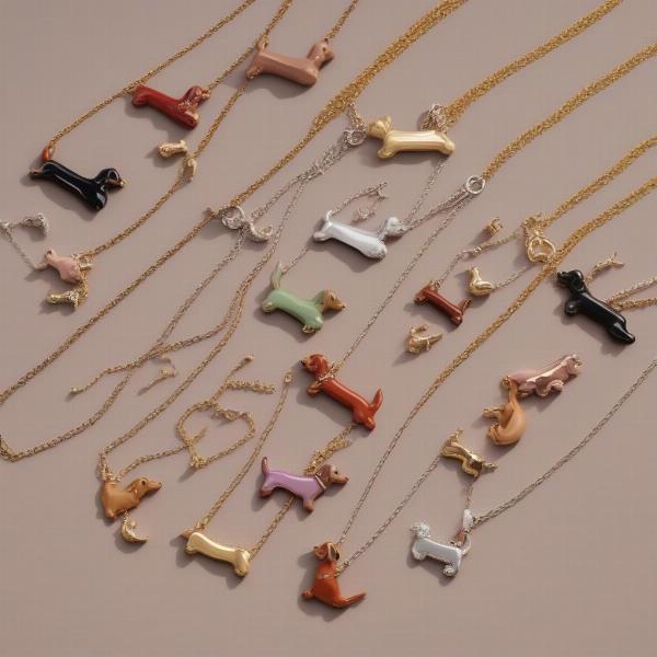 Different types of hot dog necklaces