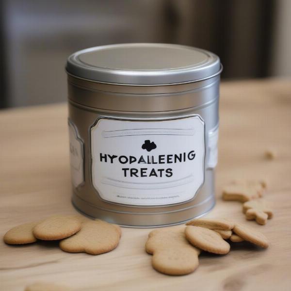 Hypoallergenic Dog Biscuits in a Tin