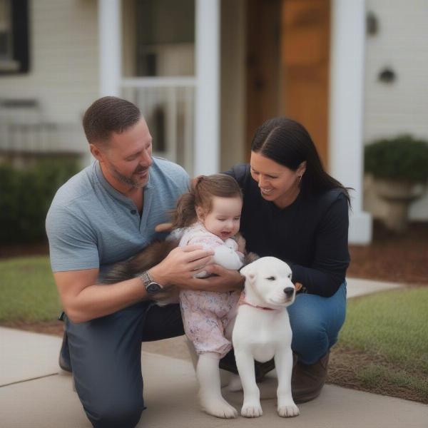 Meeting a puppy from a Jacksonville dog breeder