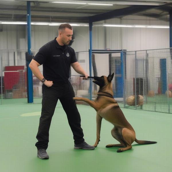 Kay 9 Trainer Working with Dog