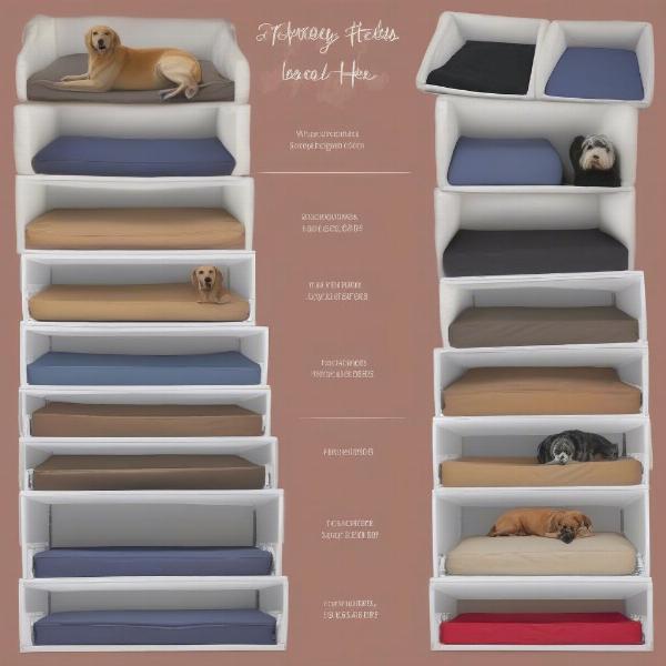 Kennel dog beds come in various sizes.