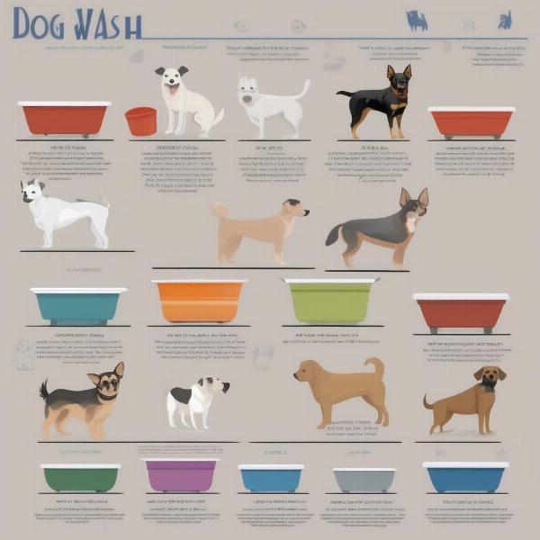 Dog wash tub sizes