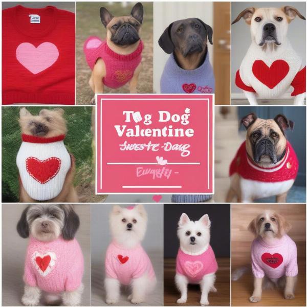 Different Styles of Dog Valentine Sweaters