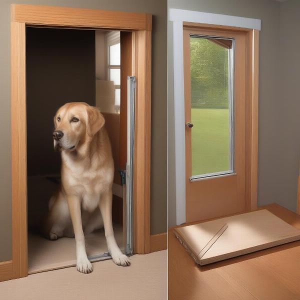 Installing a dog door for large breeds