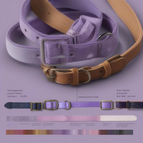 Lavender Dog Collar Materials