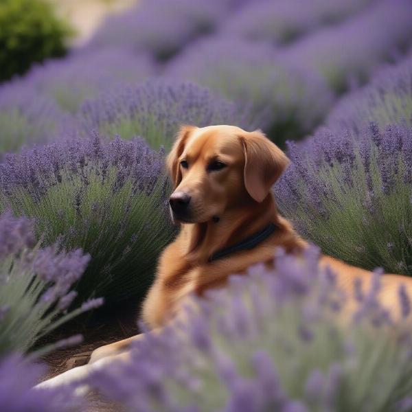 Lavender Repelling Mosquitoes, Safe for Dogs