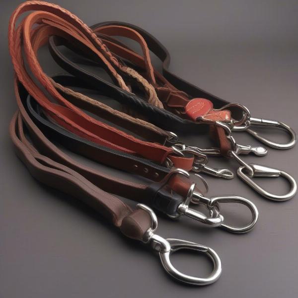 Various Leather Dog Leads