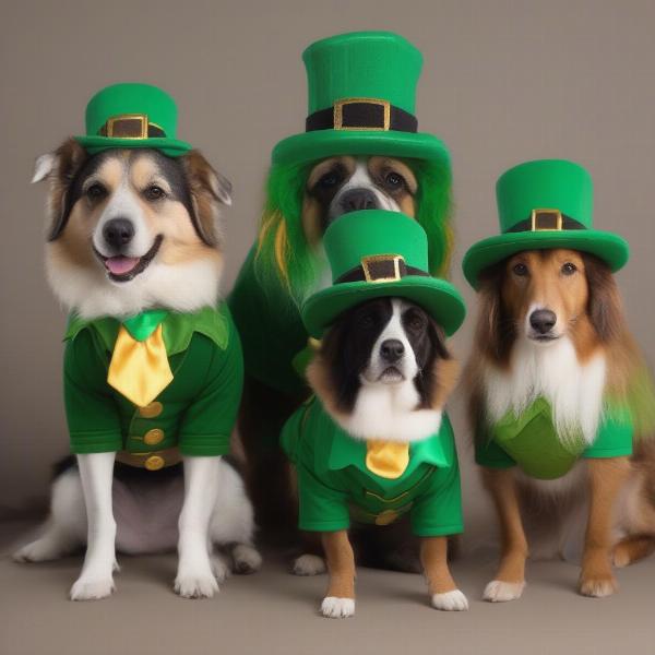 Leprechaun costume for dogs in different sizes