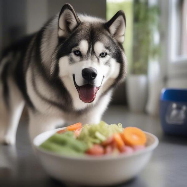 Malamute Wolf Mix Eating