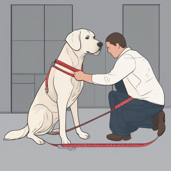 Measuring a Large Dog for a Harness