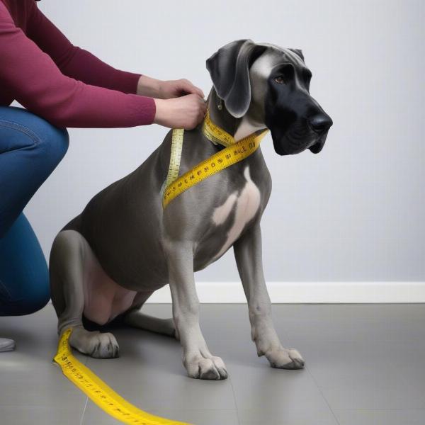 Measuring a Dog for an Extra Large Coat