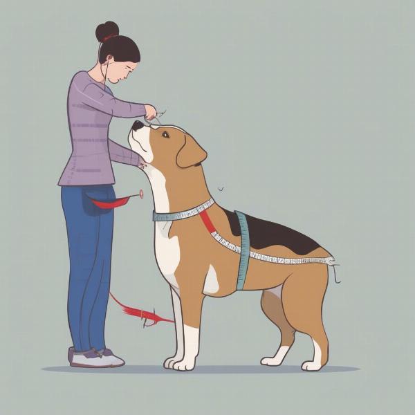 Measuring a Dog for Pajamas