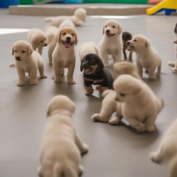 Meeting Puppies at Breeder