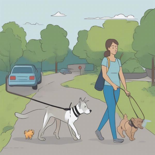 Tips for ensuring safety during dog walks