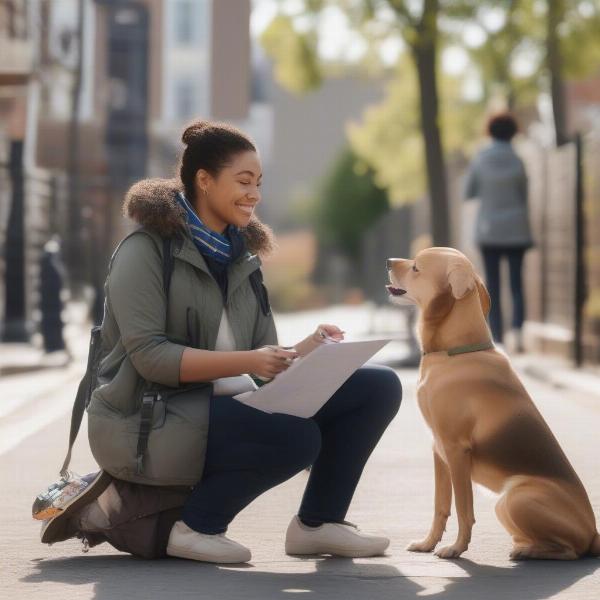 Dog Walker and Dog Owner in Jersey City