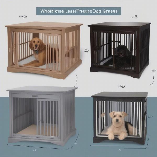 Comparing Nightstand Dog Crate Sizes