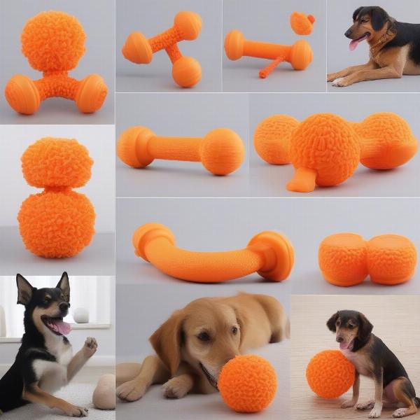 Durability Test of Orange Dog Toys