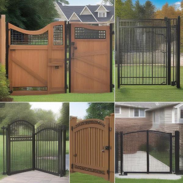 Different types of outdoor gates for dogs