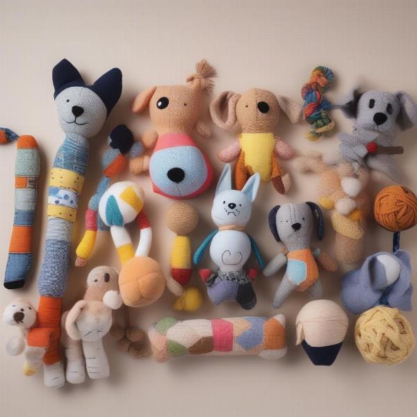 Variety of Patchwork Dog Toys