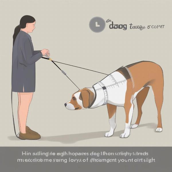 Measuring a dog for a Pendleton coat