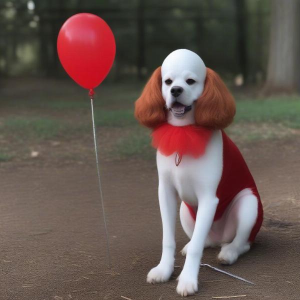 Pennywise Dog Costume Makeup and Accessories