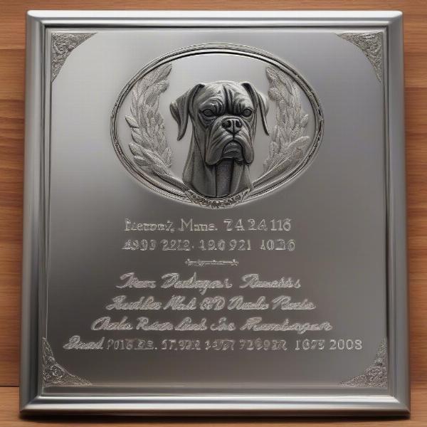 Personalized Boxer Urn with Engraved Name and Dates