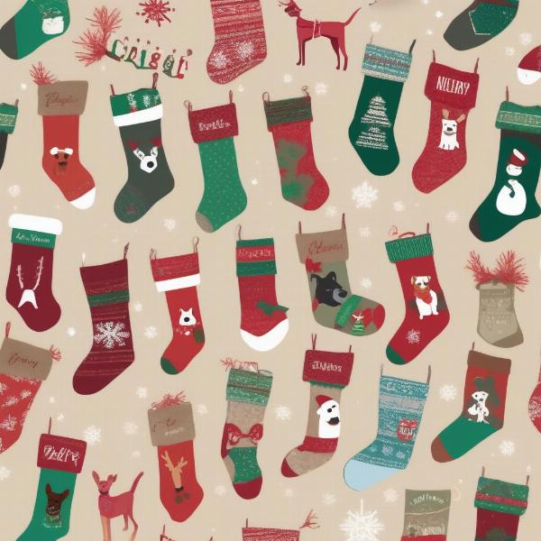 Various Personalized Christmas Stocking Designs for Dogs