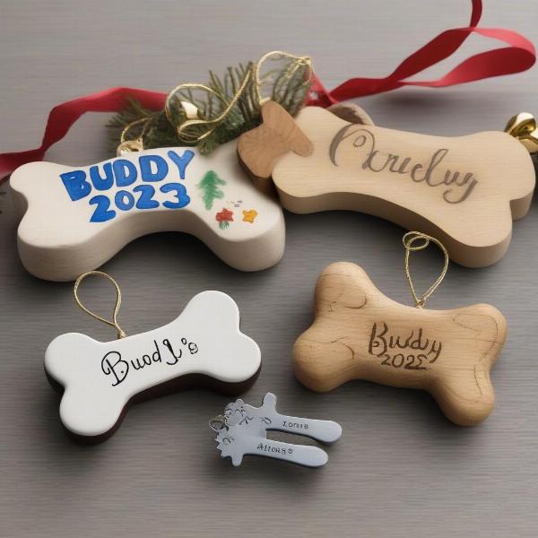 Personalized Dog Bone Ornaments