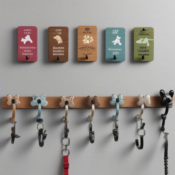 Personalized Dog Lead Hooks in Various Designs