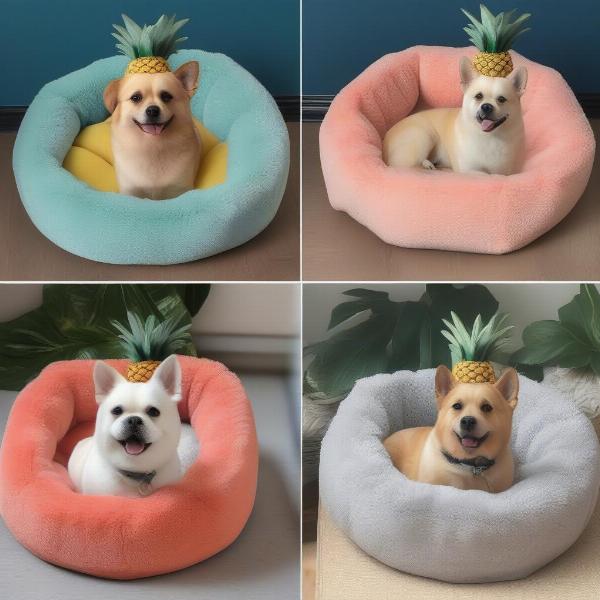 Different Styles of Pineapple Dog Beds