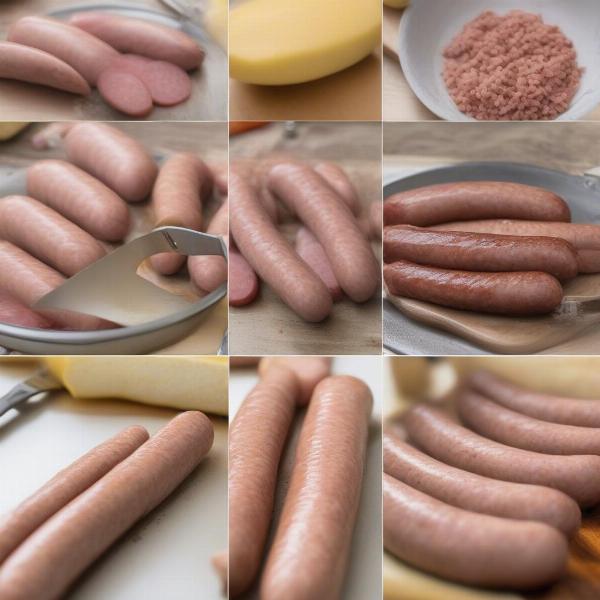 Preparing European Sausage for Dogs