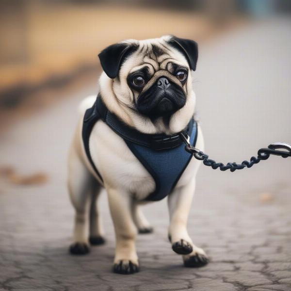 Training a Pug with a Collar