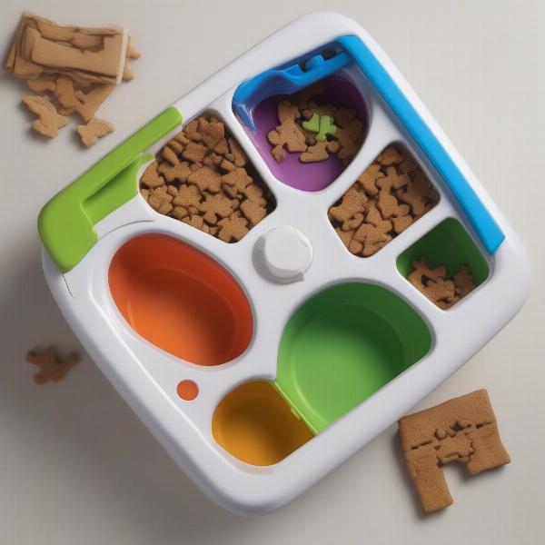 Puzzle Dog Bowl Filled with Treats