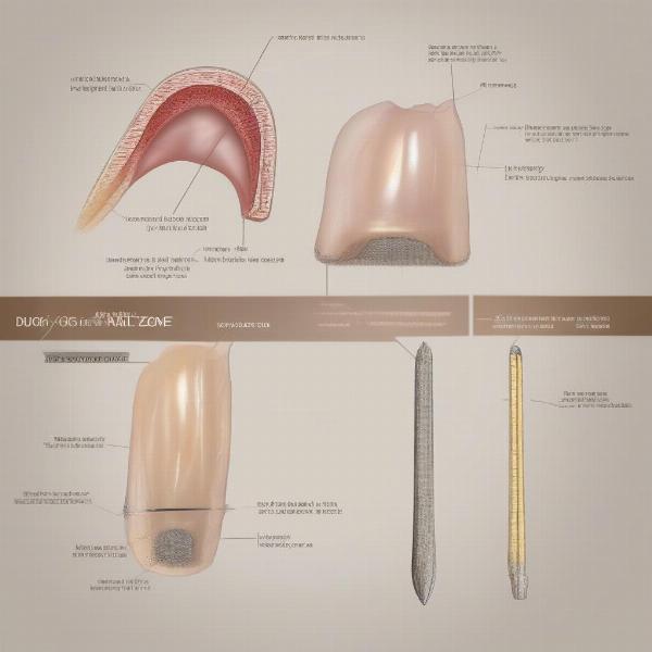 Dog nail anatomy showing the quick