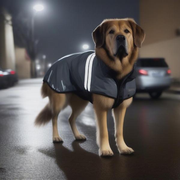 Reflective Waterproof Dog Coat for Night Walks