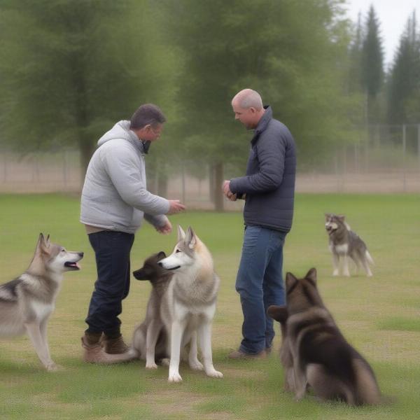 Reputable Wolfdog Breeder Meeting Puppies