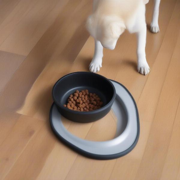 Non-slip rubber dog bowl